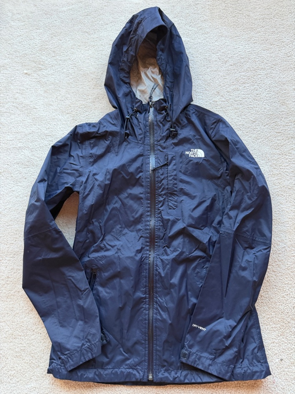 The North Face Dark Blue Hooded Rain Shell